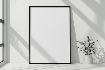 A3 Poster Mockup on White Background created with Generative AI