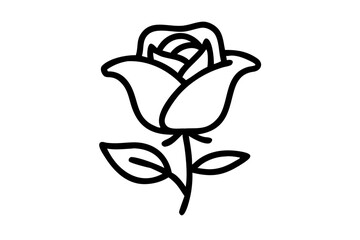Lush Single Rose Vector Art for Floral Enthusiasts
