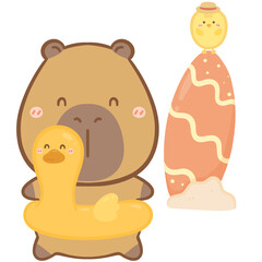 Capybara on the beach 