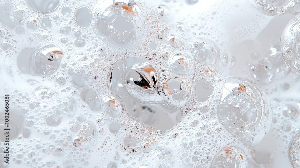 Poster extra silver soda bubbles background, shimmering silver bubbles floating in a sparkling beverage, cr