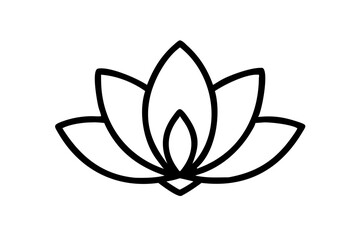 Beautiful Asymmetrical Lotus Flower Vector Illustration for Artistic and Creative Endeavors

