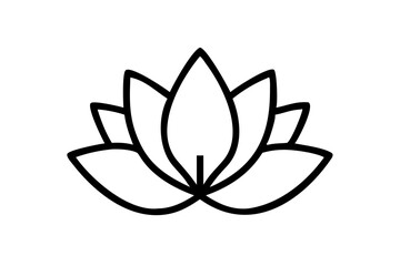 Captivating Asymmetrical Lotus Flower Vector Illustration Perfect for Nature Inspired Creations
