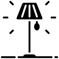 floor lamp glyph vector icon