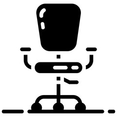 office chaire glyph vector icon