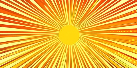 Fototapeta premium Abstract orange sun rays and sunburst backdrop background. 