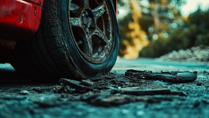 The tires on old and damaged caster wheels are torn and cracked, reducing their effectiveness