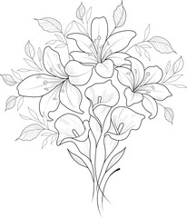drawing of flowers