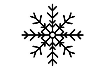 Unique Vector Art Featuring a Captivating Detailed Symmetrical Snowflake Design
