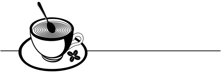 illustration of a silhouette of a coffee cup