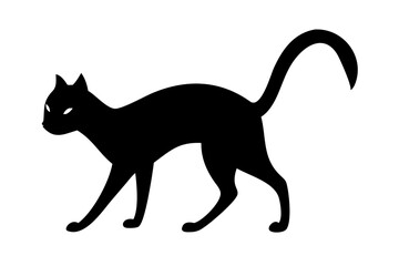 Mysterious Black Cat Vector Illustration Embracing Grace and Shadows
