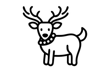 Stunning Vector Illustration of a Majestic Stylized Reindeer Perfect for Holiday Designs
