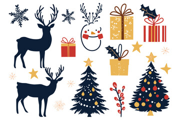 Decorative Christmas Elements Vector Illustration