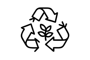 Eco Friendly Vector Illustration of Green Recycling Practices for a Sustainable Future
