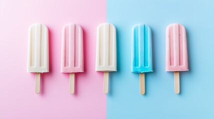 colorful pop sickle fruit flavor for sugar cold snack in summer day homemade
