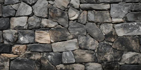 Rough Stone Wall Texture Background  Grey and Brown