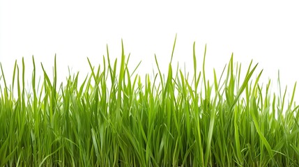 Obraz premium A long green grass field with no other objects in the image