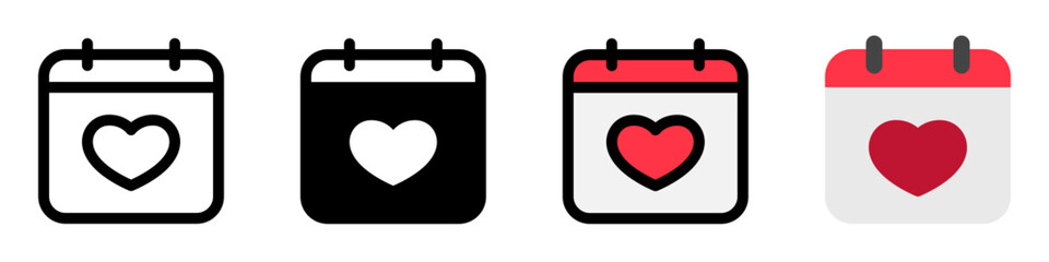 Editable wedding date vector icon. Wedding, valentine, love, celebration. Part of a big icon set family. Perfect for web and app interfaces, presentations, infographics, etc