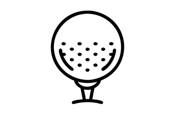 Elevate Your Designs with Stunning Vector Illustration of Air Golf Ball Icon in High Quality
