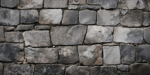 Stone Wall Texture  Grey Cobblestone Background