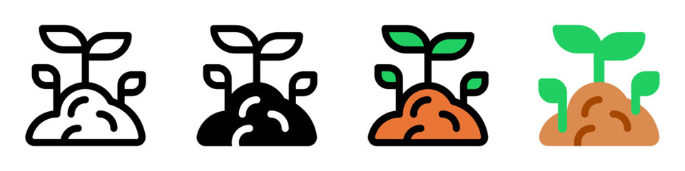 Editable seedling, plant, growing seed vector icon. Gardening, landscaping, horticulture. Part of a big icon set family. Perfect for web and app interfaces, presentations, infographics, etc