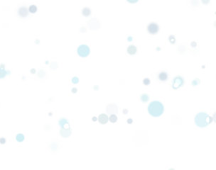 Light snowflakes background. White blue holiday bokeh texture.