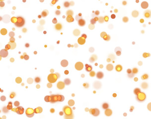 Golden confetti background. Gold holiday bokeh texture.