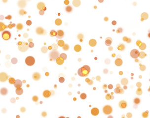 Christmas Golden confetti background. Gold xmas bokeh texture.