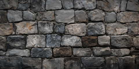 Fototapeta premium Rough Stone Wall Texture Grey and Brown