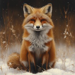 Red Fox in Winter.