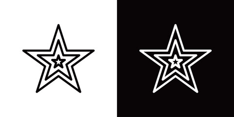 星のシンプルなラインアイコン