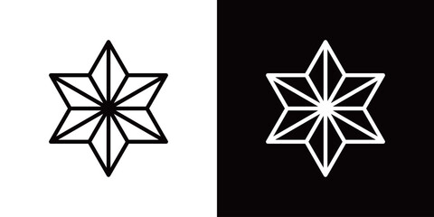 星のシンプルなラインアイコン