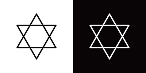 星のシンプルなラインアイコン