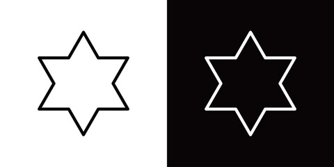 星のシンプルなラインアイコン