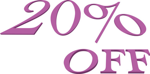 20% OFF TYPOGRAPHY