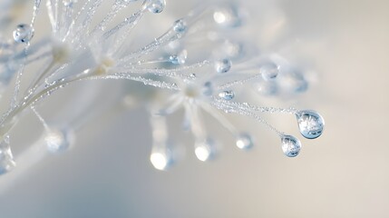 Detailed View of a Water Droplet.