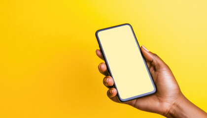 hand holding mobile phone