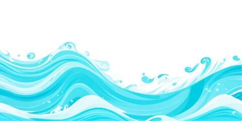 Obraz premium Transparent abstract soft blue and green abstract water color ocean wave texture background. Banner Graphic Resource as background for ocean wave and water wave abstract graphics