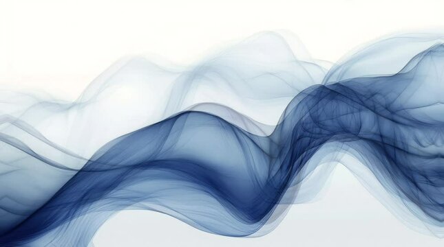 abstract blue smoke and white background. Virtual 4K video animation background with looping time lapse with very smooth graphics.
