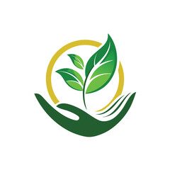 Leaf logo template. Ecology flat Icon Illustration Brand Identity. Isolated and flat vector illustration