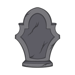 old gray stone tombstone cartoon