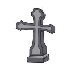 old gray stone tombstone cartoon