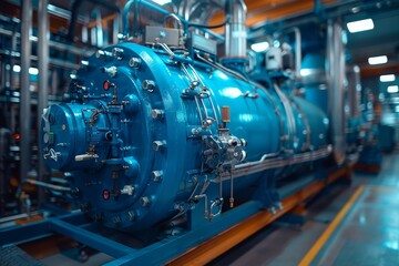 Fototapeta premium Modern industrial electricity generator in operation powering the future of energy production