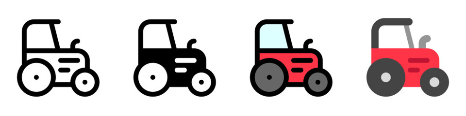 Fototapeta premium Editable tractor vector icon. Farming, transportation, vehicle, agriculture. Part of a big icon set family. Perfect for web and app interfaces, presentations, infographics, etc