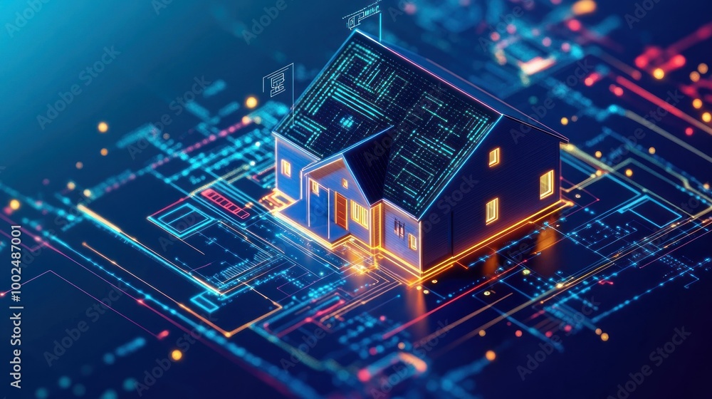 Poster Digital Home Automation System with Circuitry