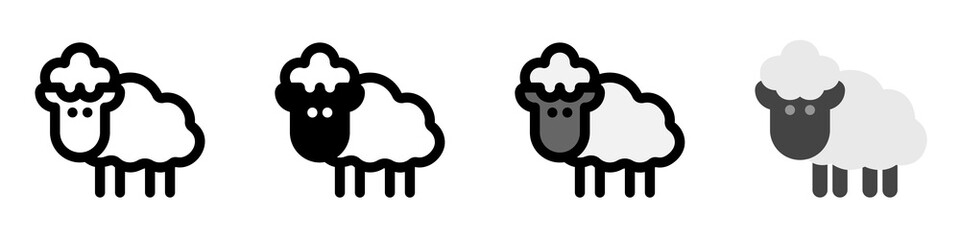Editable sheep, ewe, lamb vector icon. Animal, farm, livestock. Part of a big icon set family. Perfect for web and app interfaces, presentations, infographics, etc