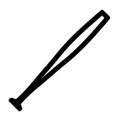 Baseball bat icon - Outline style