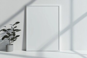 A3 Poster Mockup on White Background created with Generative AI
