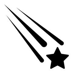 Shooting star icon - Solid style
