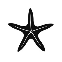 black silhouette of a starfish