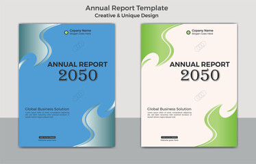 Vector Professional modern annual Report Cover And Data Pregentation